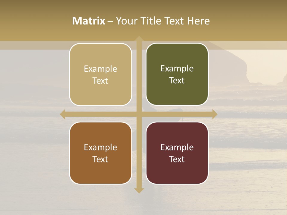 A Surfer Leaves The Surf As The Sun Sets At Polzeath Beach In Cornwall, Uk. PowerPoint Template