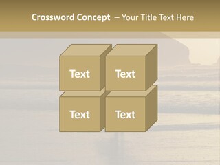 A Surfer Leaves The Surf As The Sun Sets At Polzeath Beach In Cornwall, Uk. PowerPoint Template