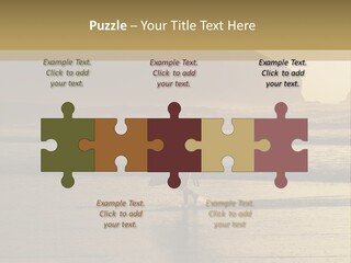 A Surfer Leaves The Surf As The Sun Sets At Polzeath Beach In Cornwall, Uk. PowerPoint Template