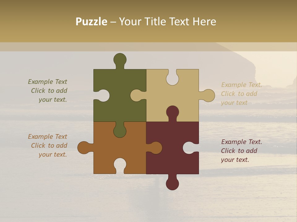 A Surfer Leaves The Surf As The Sun Sets At Polzeath Beach In Cornwall, Uk. PowerPoint Template