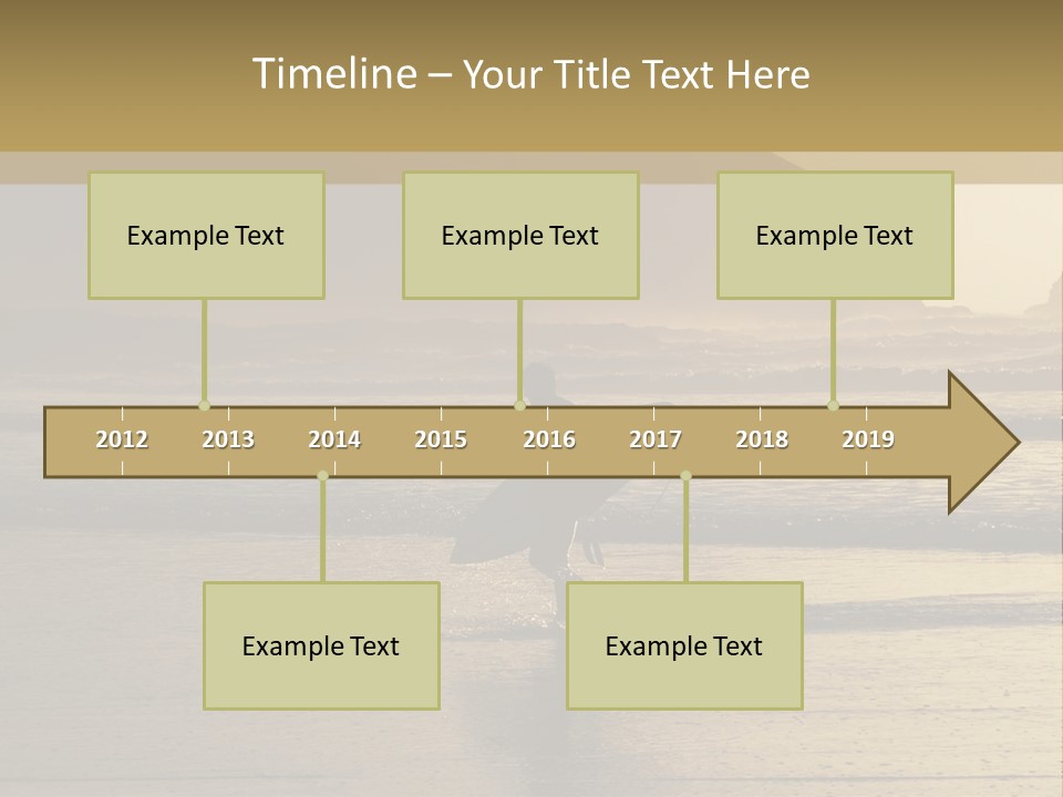 A Surfer Leaves The Surf As The Sun Sets At Polzeath Beach In Cornwall, Uk. PowerPoint Template