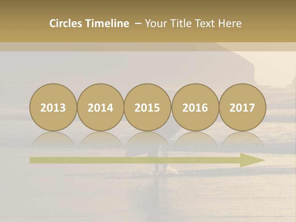 A Surfer Leaves The Surf As The Sun Sets At Polzeath Beach In Cornwall, Uk. PowerPoint Template