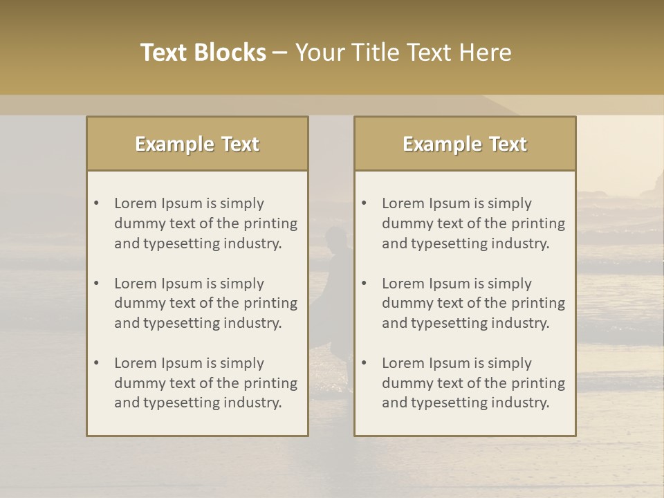 A Surfer Leaves The Surf As The Sun Sets At Polzeath Beach In Cornwall, Uk. PowerPoint Template