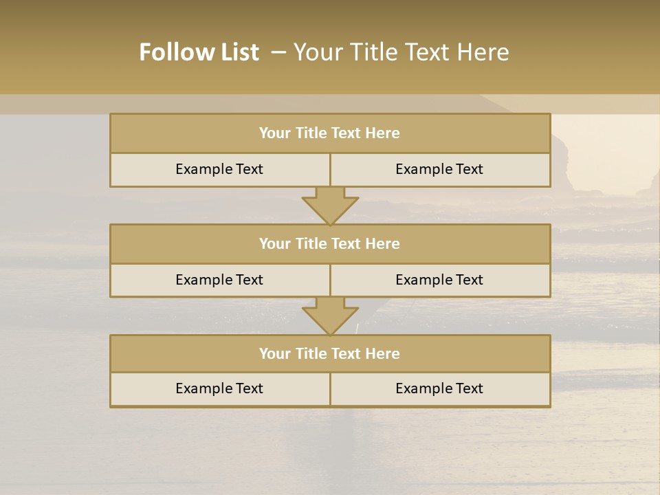 A Surfer Leaves The Surf As The Sun Sets At Polzeath Beach In Cornwall, Uk. PowerPoint Template