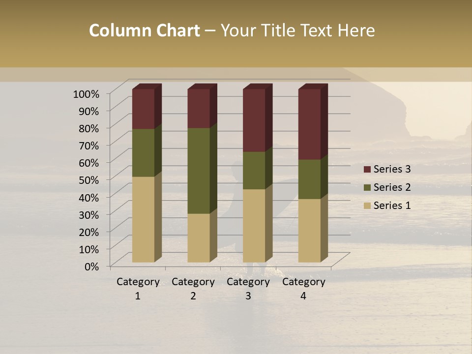 A Surfer Leaves The Surf As The Sun Sets At Polzeath Beach In Cornwall, Uk. PowerPoint Template