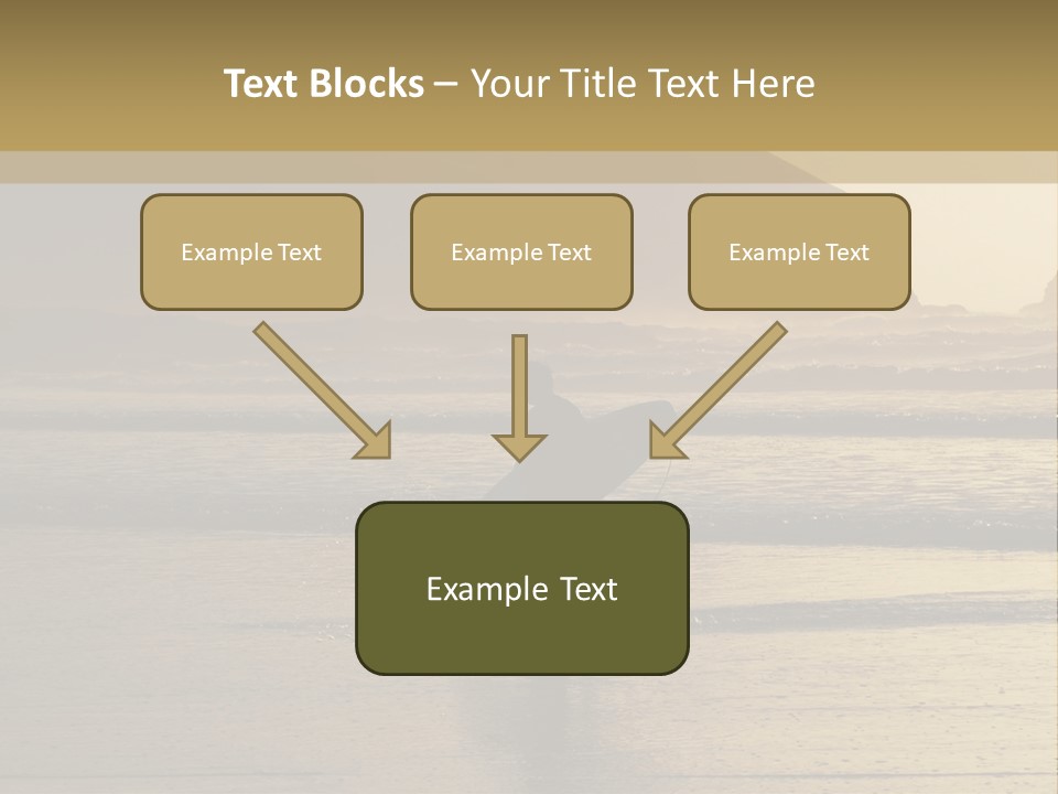 A Surfer Leaves The Surf As The Sun Sets At Polzeath Beach In Cornwall, Uk. PowerPoint Template