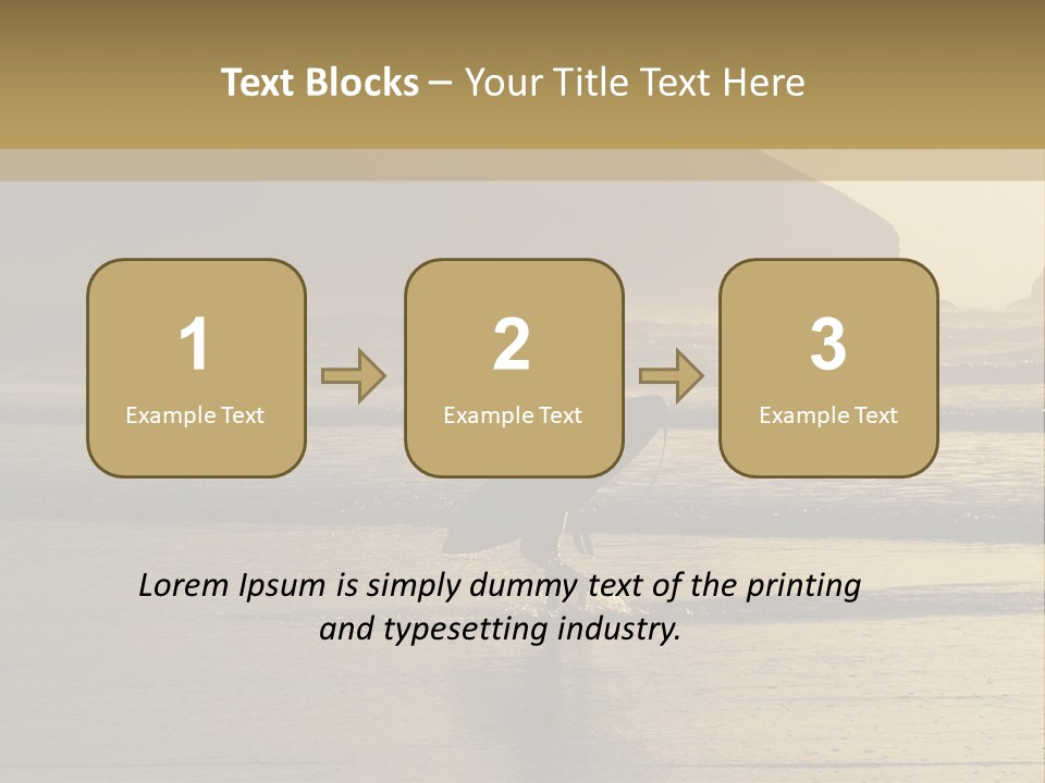 A Surfer Leaves The Surf As The Sun Sets At Polzeath Beach In Cornwall, Uk. PowerPoint Template