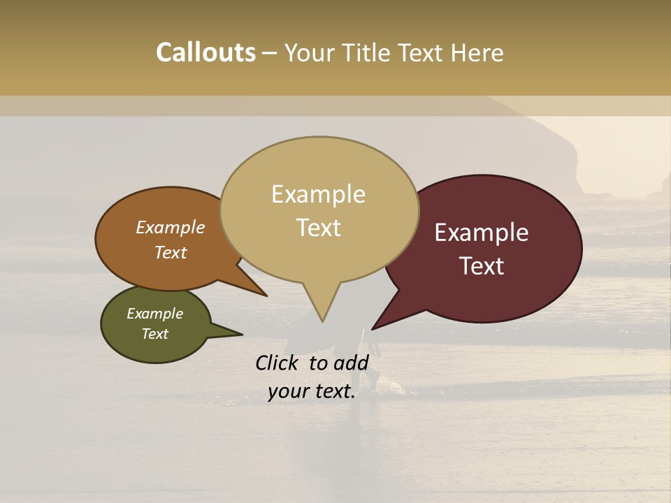 A Surfer Leaves The Surf As The Sun Sets At Polzeath Beach In Cornwall, Uk. PowerPoint Template