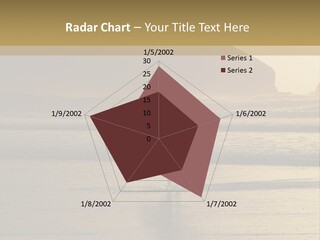 A Surfer Leaves The Surf As The Sun Sets At Polzeath Beach In Cornwall, Uk. PowerPoint Template