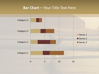 A Surfer Leaves The Surf As The Sun Sets At Polzeath Beach In Cornwall, Uk. PowerPoint Template