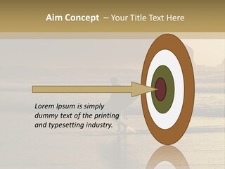 A Surfer Leaves The Surf As The Sun Sets At Polzeath Beach In Cornwall, Uk. PowerPoint Template