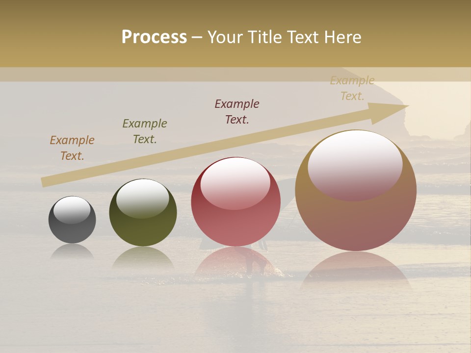 A Surfer Leaves The Surf As The Sun Sets At Polzeath Beach In Cornwall, Uk. PowerPoint Template