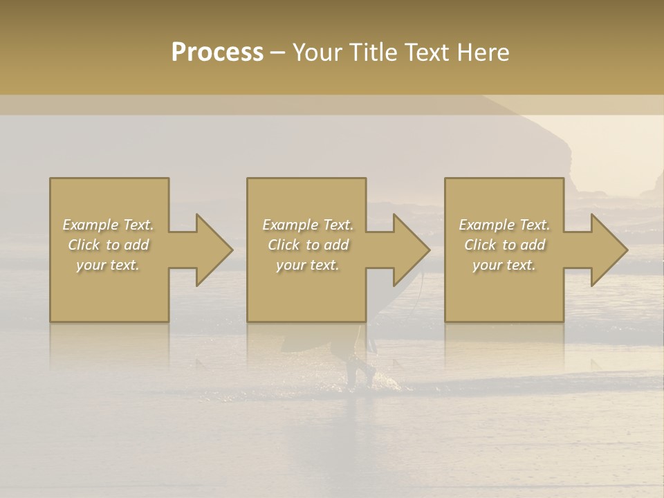 A Surfer Leaves The Surf As The Sun Sets At Polzeath Beach In Cornwall, Uk. PowerPoint Template