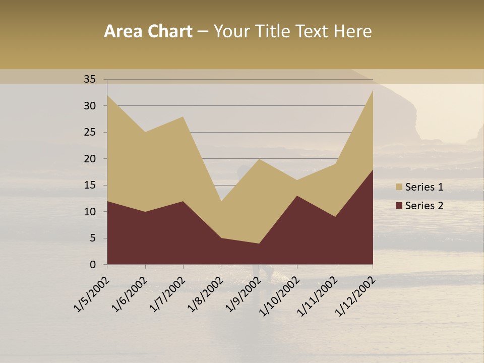 A Surfer Leaves The Surf As The Sun Sets At Polzeath Beach In Cornwall, Uk. PowerPoint Template