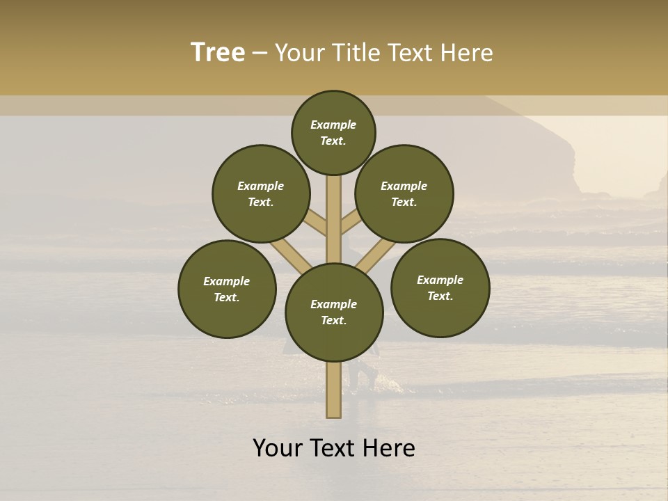A Surfer Leaves The Surf As The Sun Sets At Polzeath Beach In Cornwall, Uk. PowerPoint Template