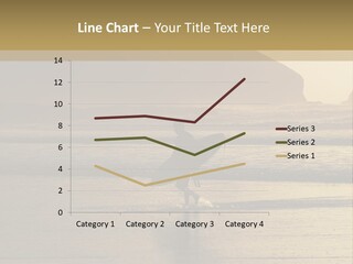 A Surfer Leaves The Surf As The Sun Sets At Polzeath Beach In Cornwall, Uk. PowerPoint Template