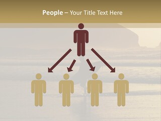 A Surfer Leaves The Surf As The Sun Sets At Polzeath Beach In Cornwall, Uk. PowerPoint Template