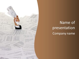 Stress By Bureaucracy And Paper Filing PowerPoint Template