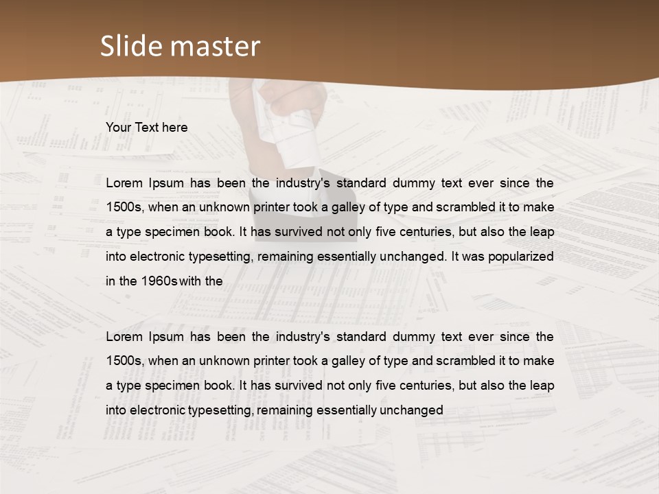 Stress By Bureaucracy And Paper Filing PowerPoint Template