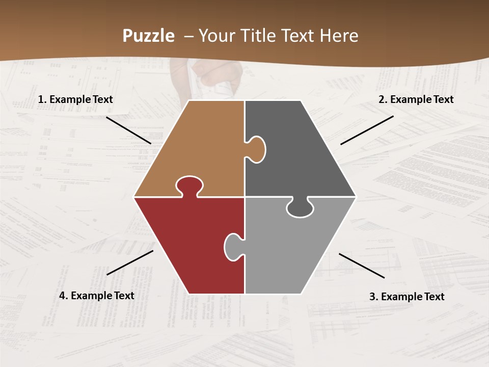 Stress By Bureaucracy And Paper Filing PowerPoint Template