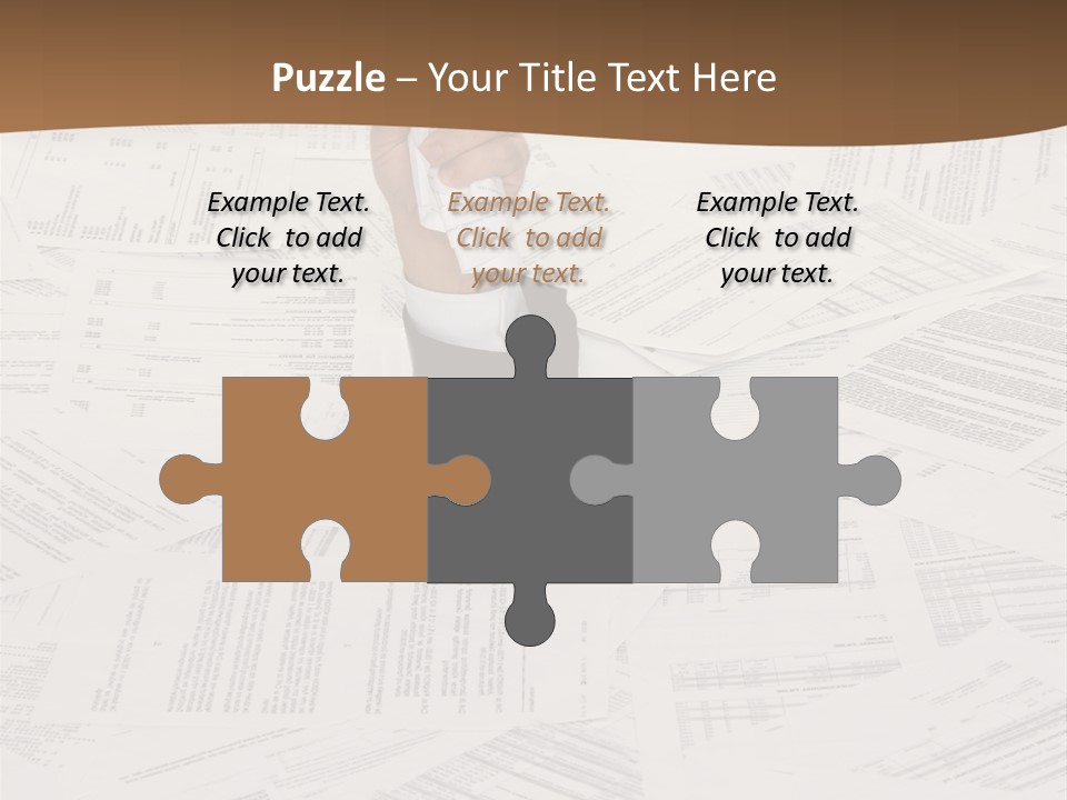 Stress By Bureaucracy And Paper Filing PowerPoint Template