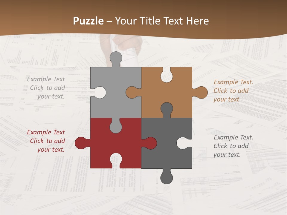 Stress By Bureaucracy And Paper Filing PowerPoint Template