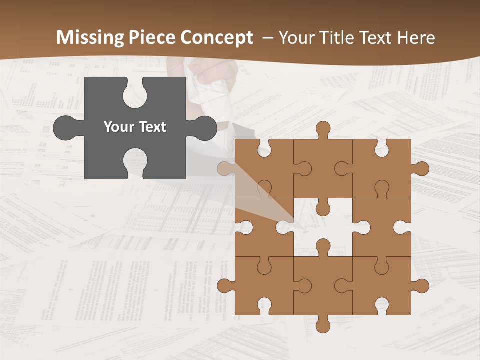 Stress By Bureaucracy And Paper Filing PowerPoint Template