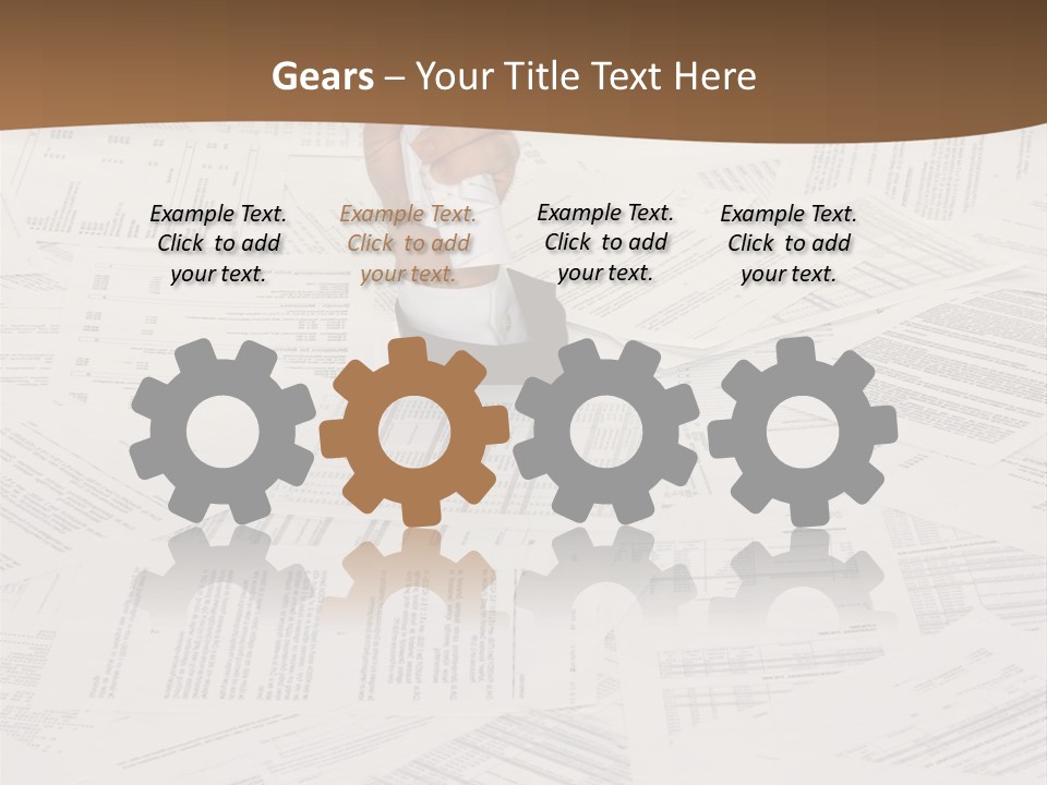 Stress By Bureaucracy And Paper Filing PowerPoint Template