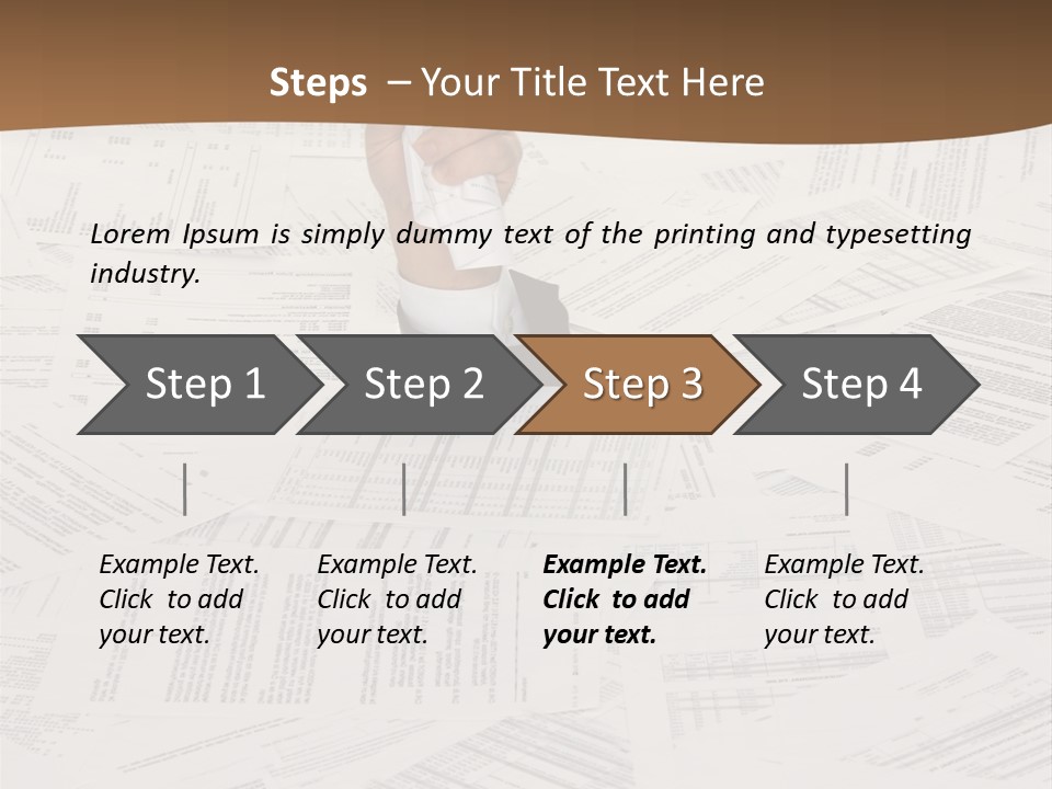 Stress By Bureaucracy And Paper Filing PowerPoint Template