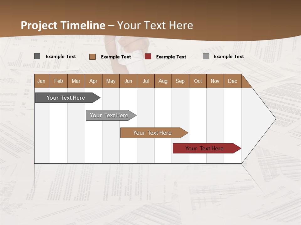 Stress By Bureaucracy And Paper Filing PowerPoint Template