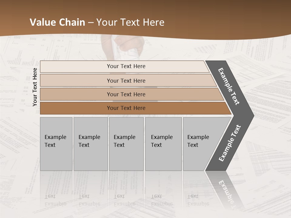 Stress By Bureaucracy And Paper Filing PowerPoint Template