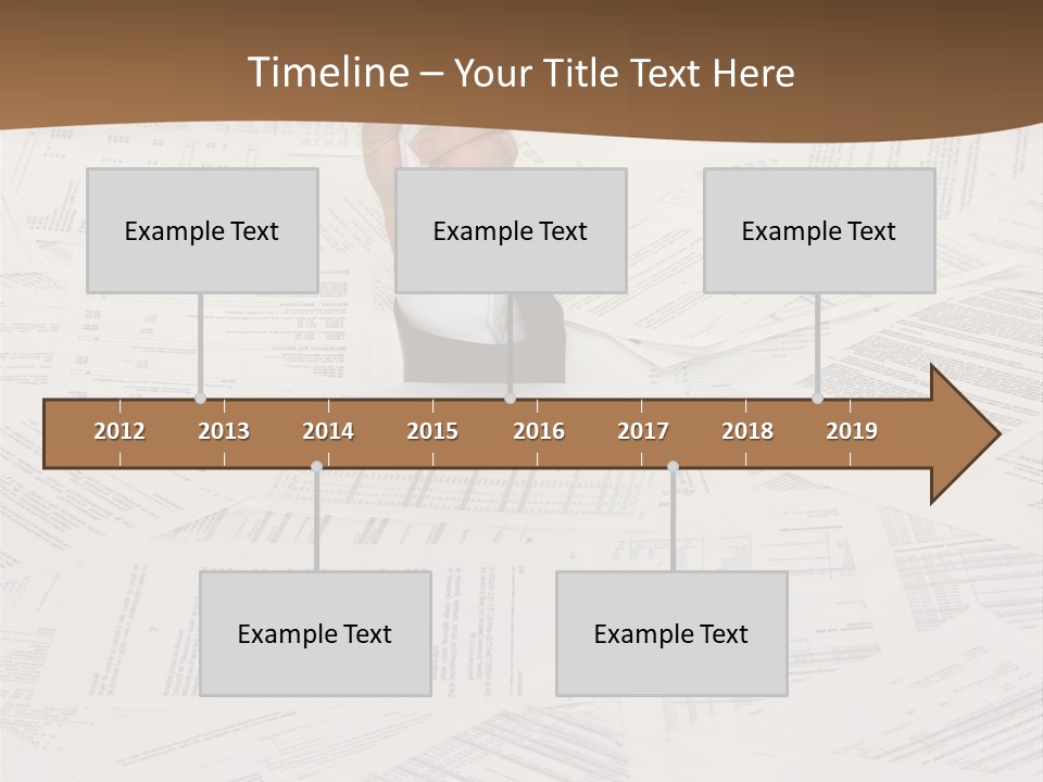 Stress By Bureaucracy And Paper Filing PowerPoint Template