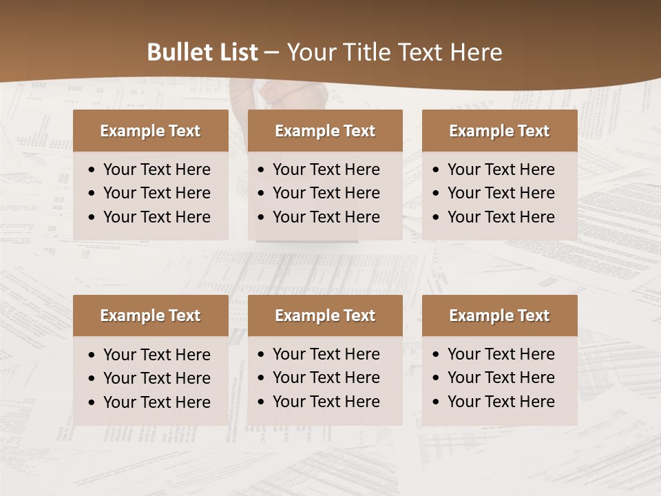 Stress By Bureaucracy And Paper Filing PowerPoint Template