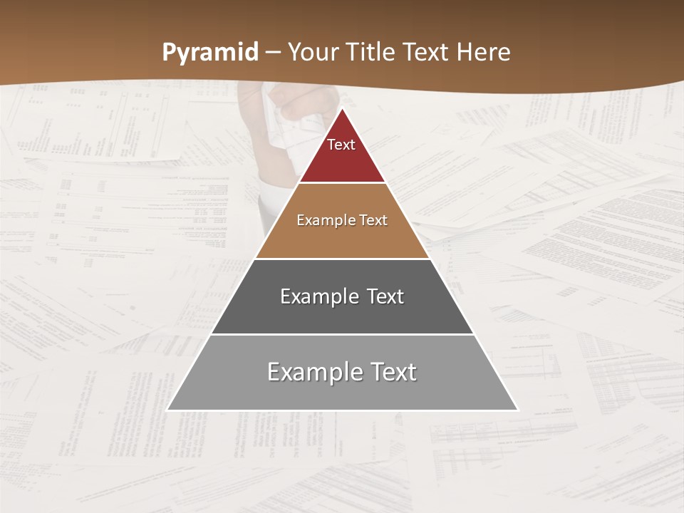 Stress By Bureaucracy And Paper Filing PowerPoint Template