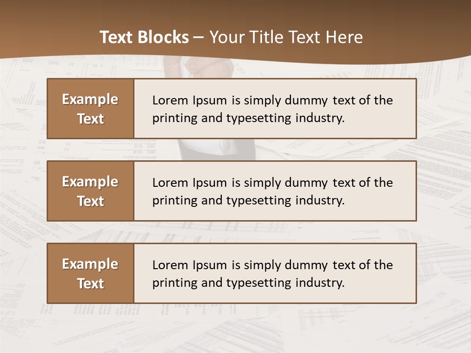 Stress By Bureaucracy And Paper Filing PowerPoint Template