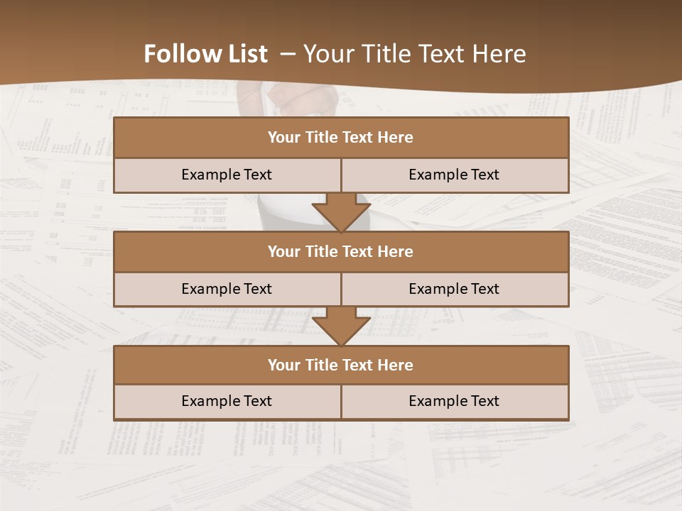 Stress By Bureaucracy And Paper Filing PowerPoint Template