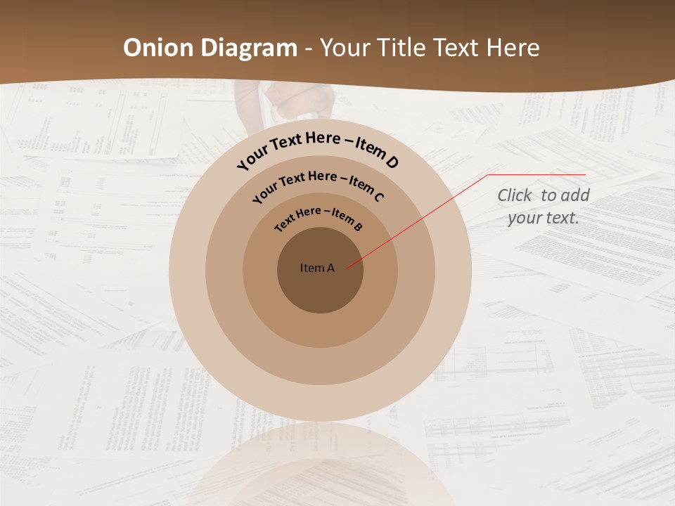 Stress By Bureaucracy And Paper Filing PowerPoint Template