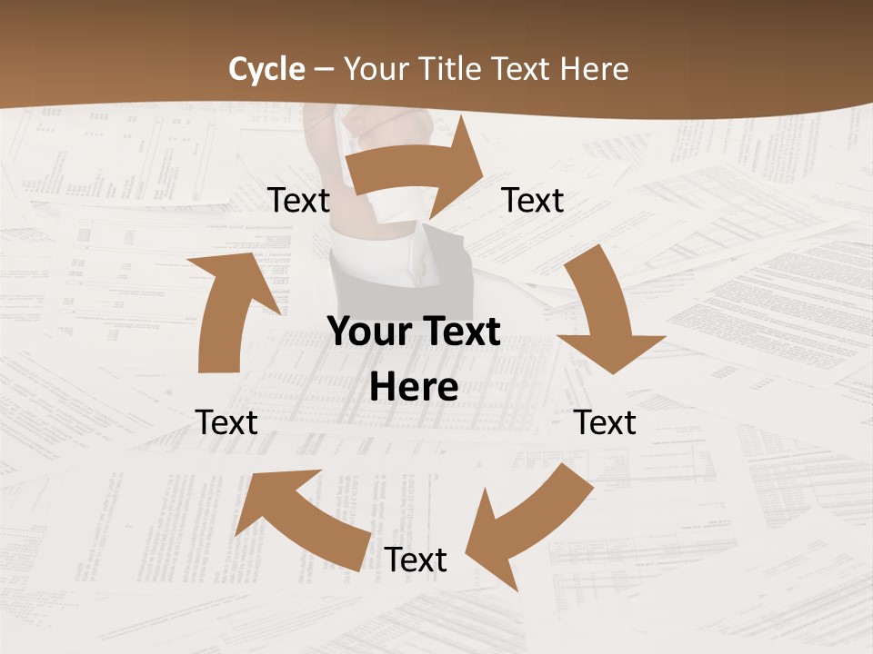 Stress By Bureaucracy And Paper Filing PowerPoint Template