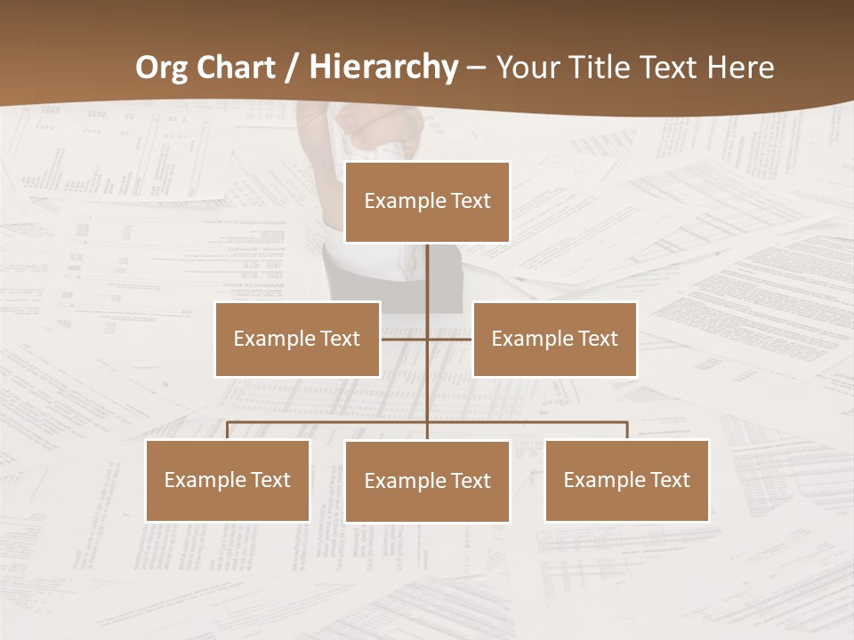 Stress By Bureaucracy And Paper Filing PowerPoint Template