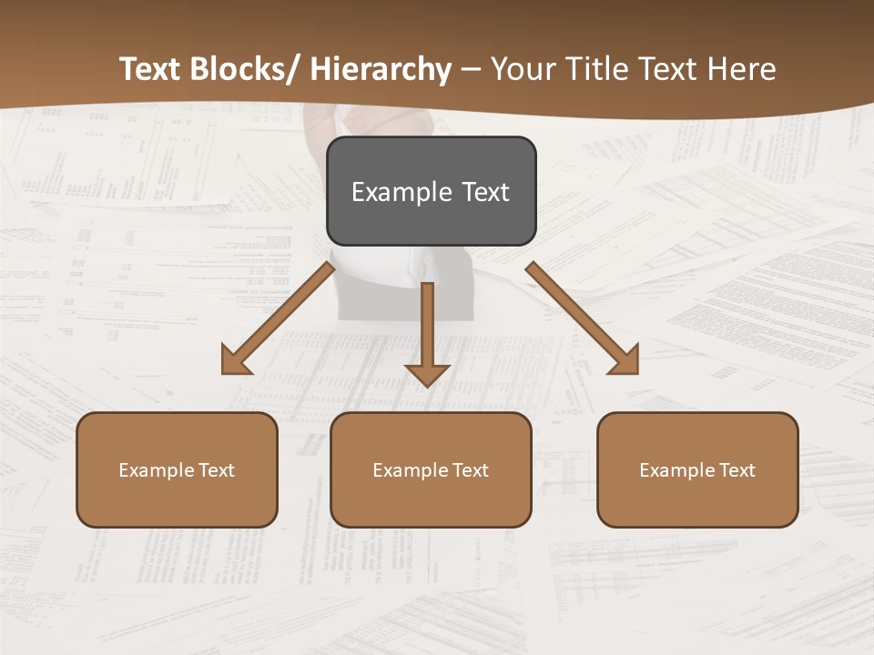 Stress By Bureaucracy And Paper Filing PowerPoint Template