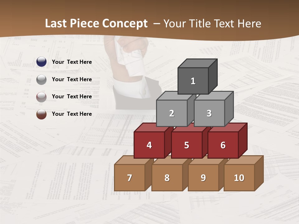 Stress By Bureaucracy And Paper Filing PowerPoint Template