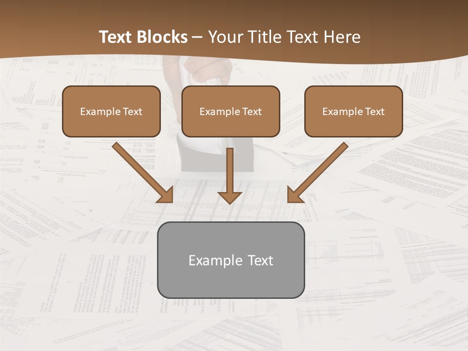 Stress By Bureaucracy And Paper Filing PowerPoint Template
