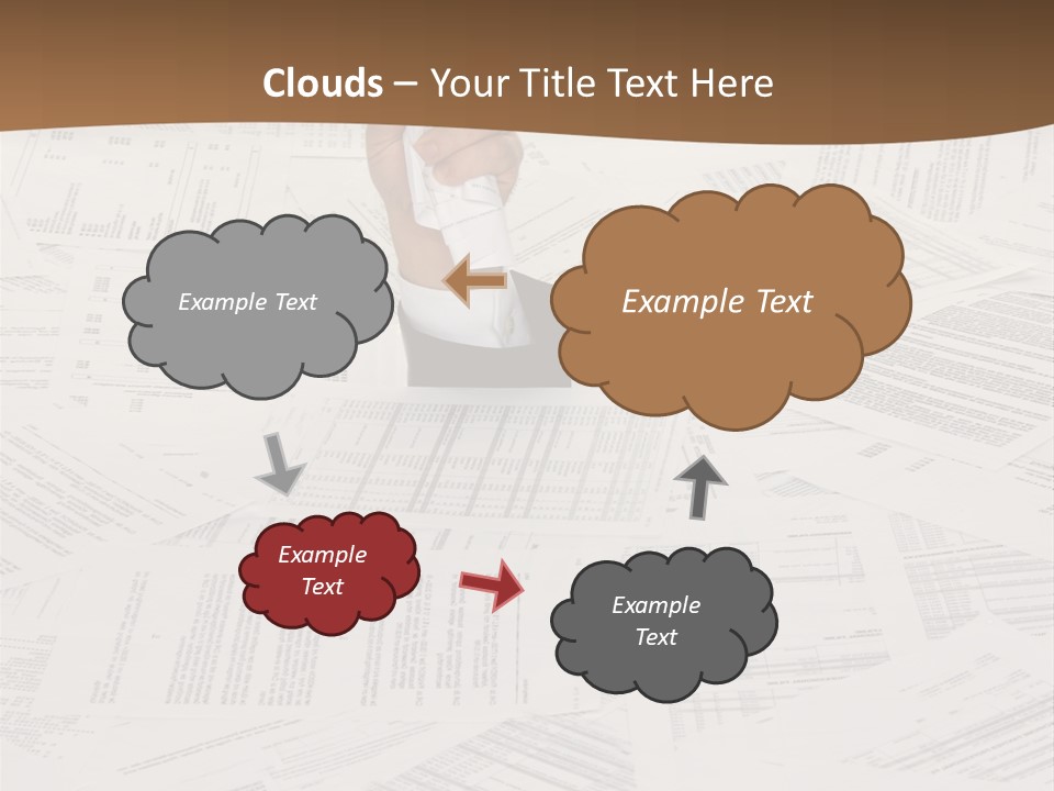 Stress By Bureaucracy And Paper Filing PowerPoint Template