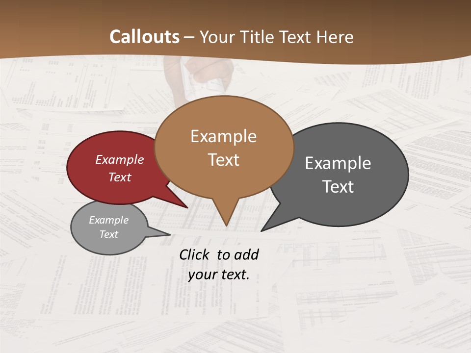 Stress By Bureaucracy And Paper Filing PowerPoint Template
