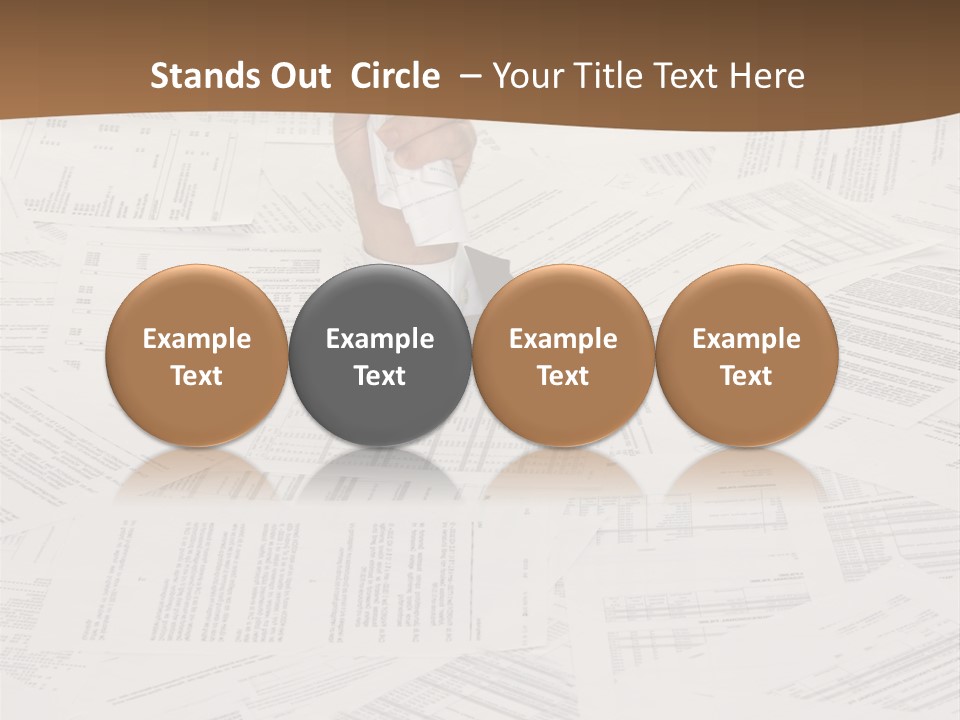 Stress By Bureaucracy And Paper Filing PowerPoint Template