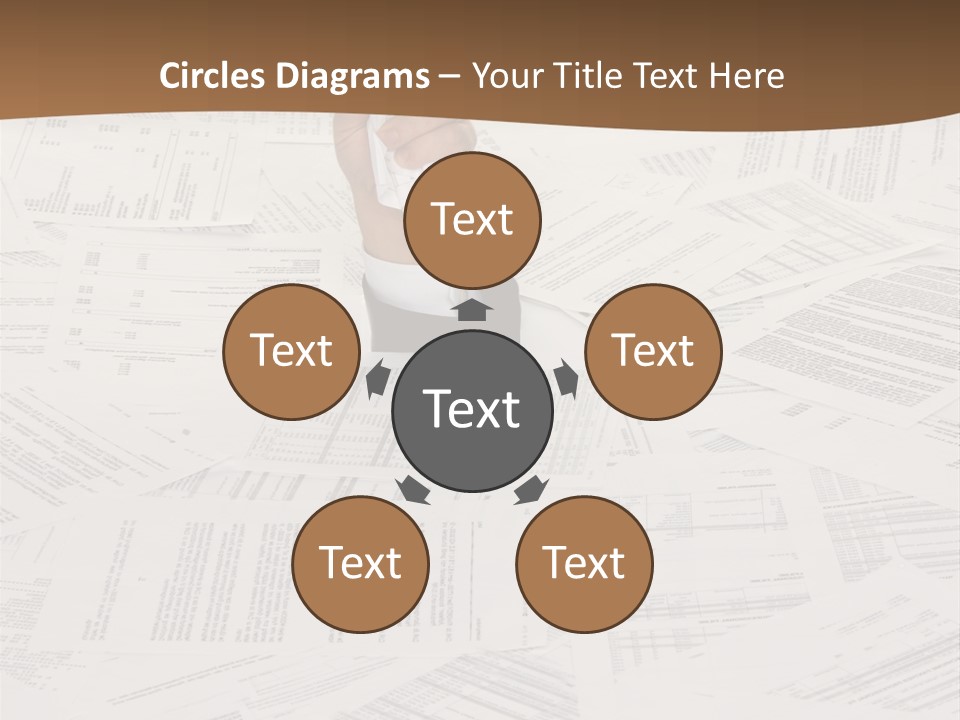 Stress By Bureaucracy And Paper Filing PowerPoint Template