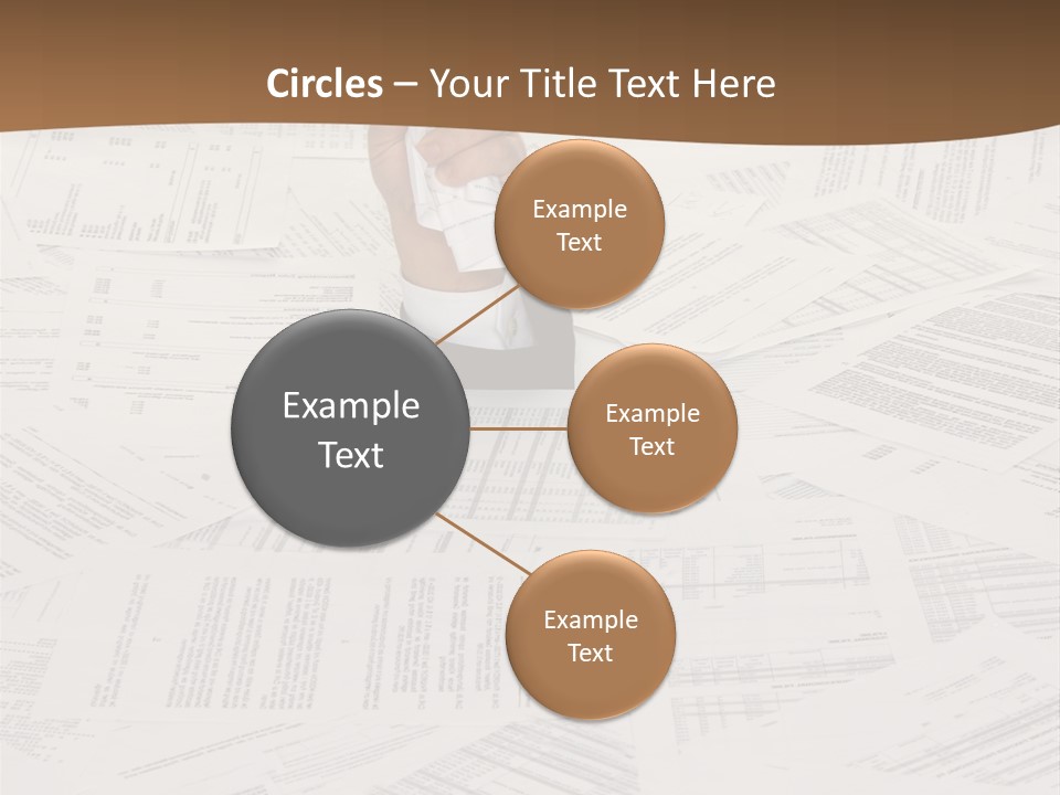 Stress By Bureaucracy And Paper Filing PowerPoint Template
