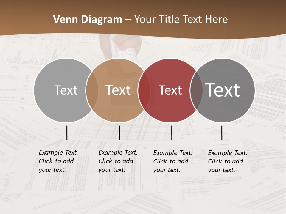 Stress By Bureaucracy And Paper Filing PowerPoint Template