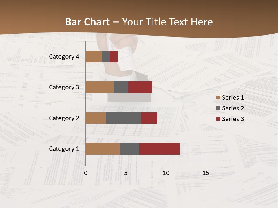 Stress By Bureaucracy And Paper Filing PowerPoint Template