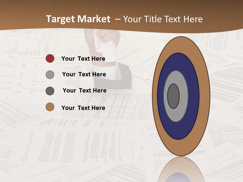 Stress By Bureaucracy And Paper Filing PowerPoint Template